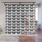 Monarch Butterfly - Black and White Wall Mural Gallery Image 1