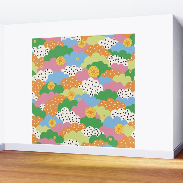 Cloudy  Wall Mural Gallery Image 2