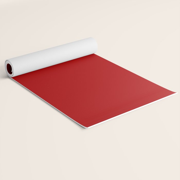 Chili Pepper Red - Solid Color Collection Yoga Mat Gallery Image 2