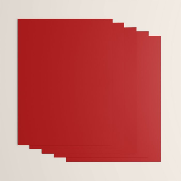 Chili Pepper Red - Solid Color Collection Wrapping Paper Gallery Image 3