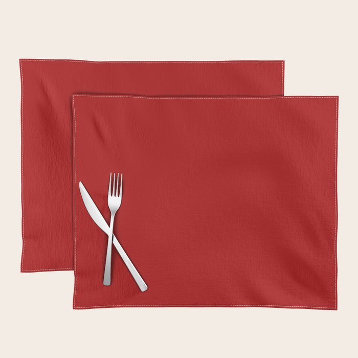 Chili Pepper Red - Solid Color Collection Placemat Gallery Image 1