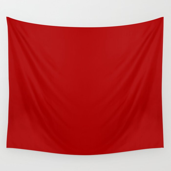 Chili Pepper Red - Solid Color Collection Wall Tapestry Gallery Image 4