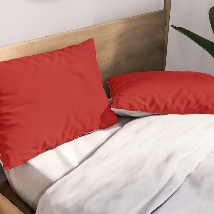 Chili Pepper Red - Solid Color Collection Pillow Sham Gallery Image 2