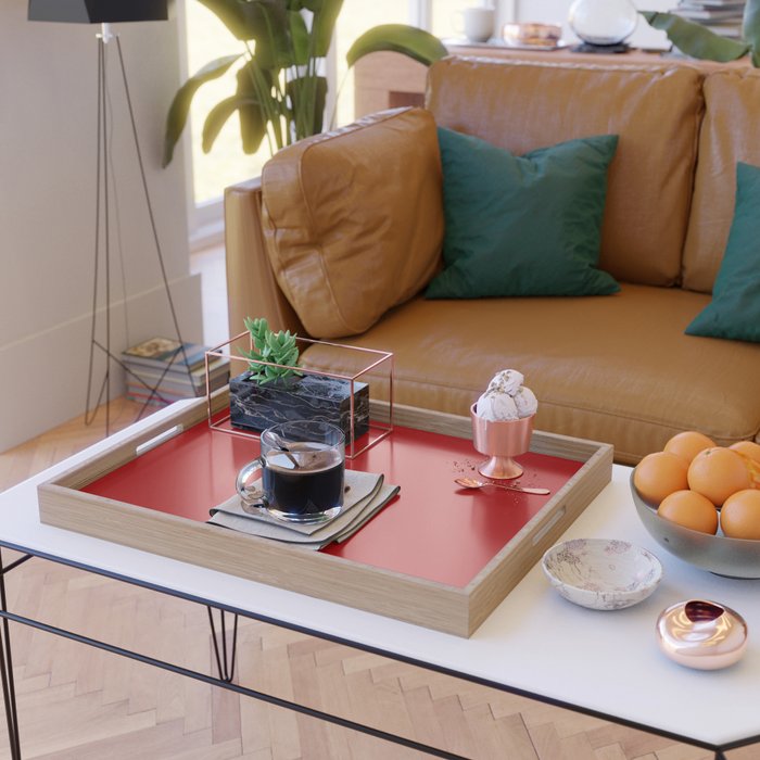 Chili Pepper Red - Solid Color Collection Serving Tray Gallery Image 2