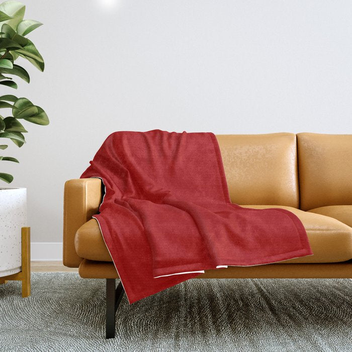 Chili Pepper Red - Solid Color Collection Throw Blanket Gallery Image 1