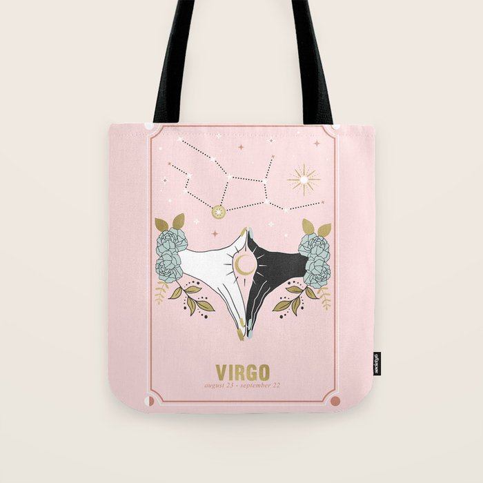 Virgo Zodiac Series Tote Bag Gallery Image 1