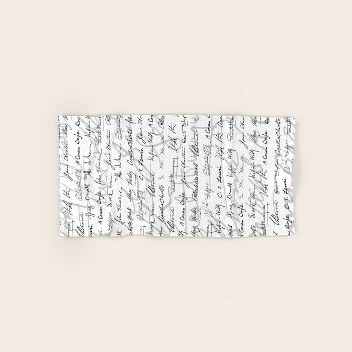 Literary Giants Pattern II Bath Towel Gallery Image 1