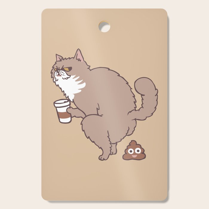 Coffee Makes Cat Poop Cutting Board Gallery Image 1