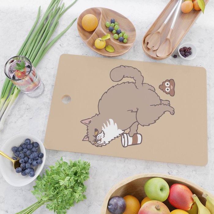 Coffee Makes Cat Poop Cutting Board Gallery Image 2