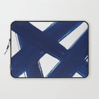 Indigo Abstract Brush Strokes | No. 3 Laptop Sleeve Gallery Image 1