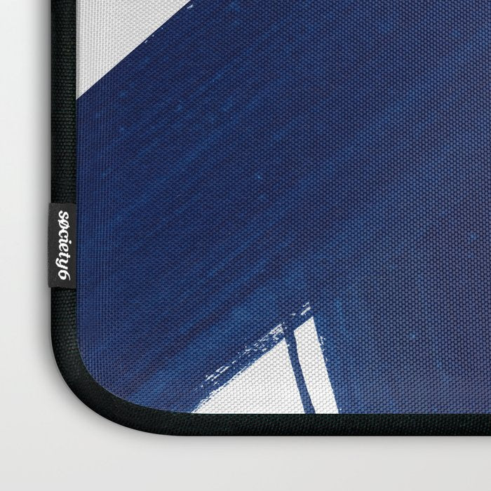 Indigo Abstract Brush Strokes | No. 3 Laptop Sleeve Gallery Image 3