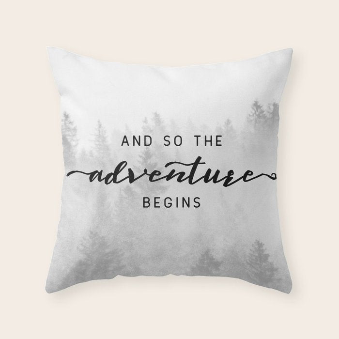 And So The Adventure Begins Throw Pillow Gallery Image 6