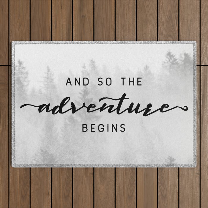 And So The Adventure Begins Outdoor Rug Gallery Image 1