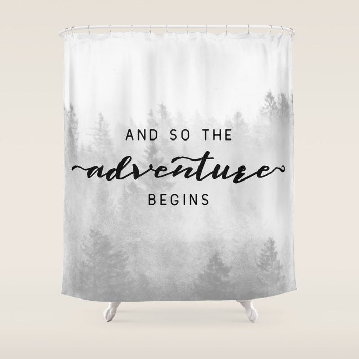 And So The Adventure Begins Shower Curtain Gallery Image 1