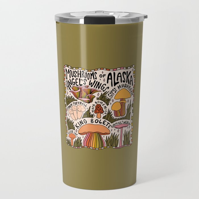 Mushrooms of Alaska Travel Mug Gallery Image 1