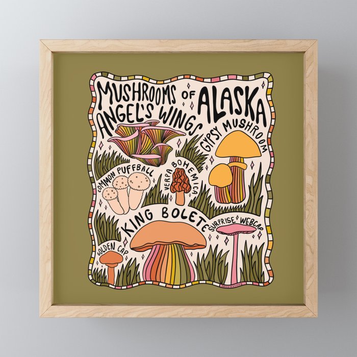 Mushrooms of Alaska Mini Art Print Gallery Image 1