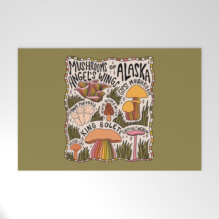 Mushrooms of Alaska Welcome Mat Gallery Image 1