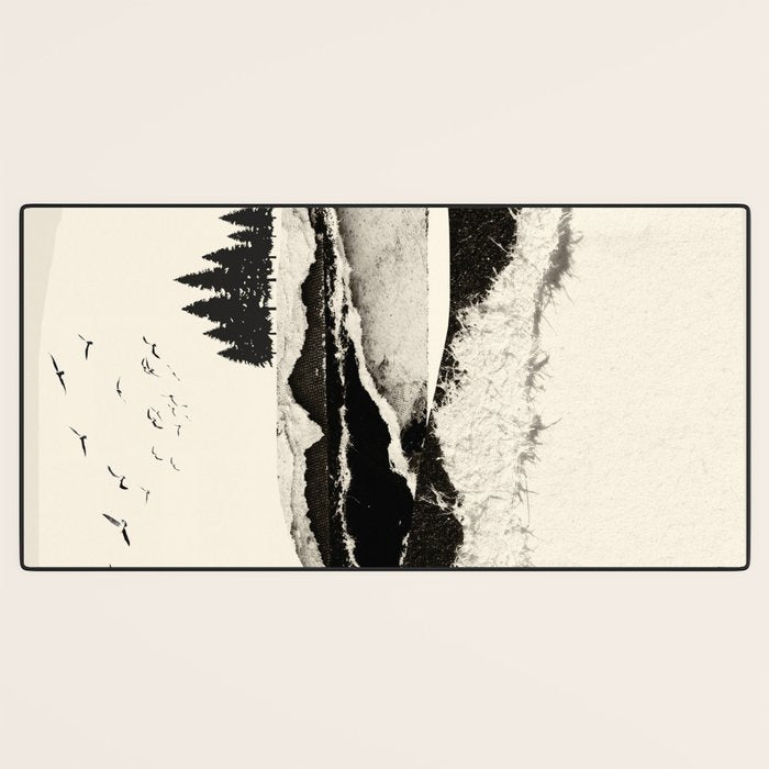 minimal collage/ Landscape Desk Mat Gallery Image 3