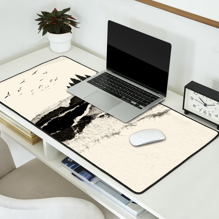minimal collage/ Landscape Desk Mat Gallery Image 2