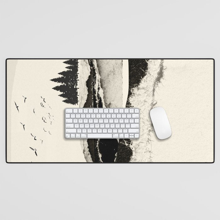 minimal collage/ Landscape Desk Mat Gallery Image 1