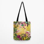 Tropical Flamingo Island Tote Bag Gallery Image 2