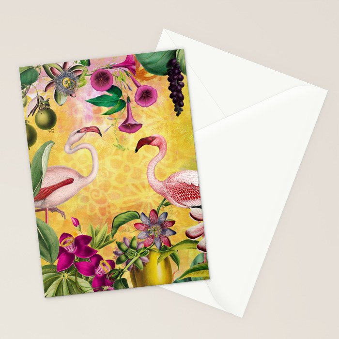 Tropical Flamingo Island Stationery Card Gallery Image 2