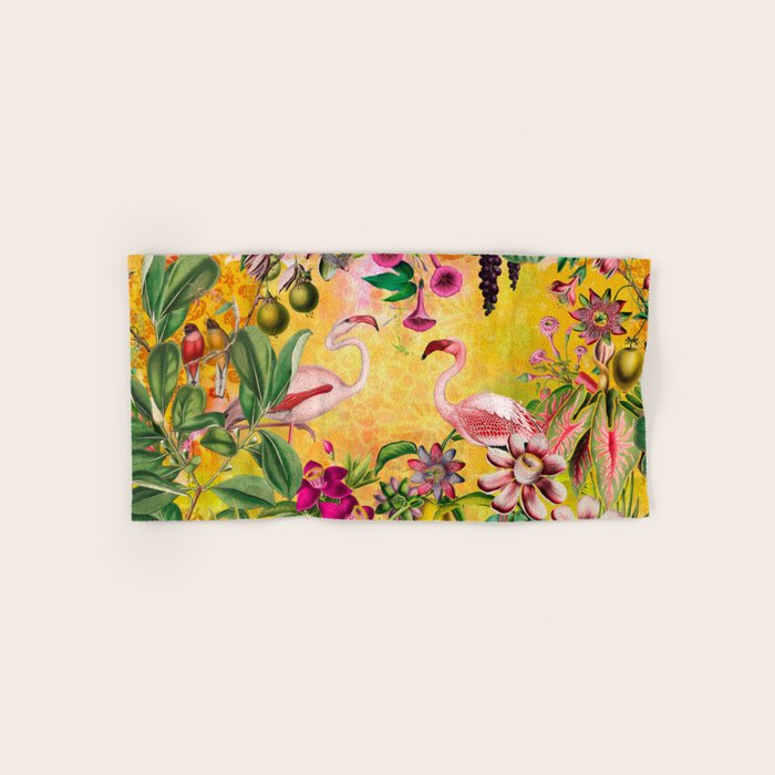 Tropical Flamingo Island Bath Towel Gallery Image 1