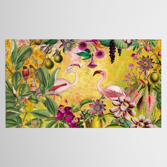 Tropical Flamingo Island Tablecloth Gallery Image 2
