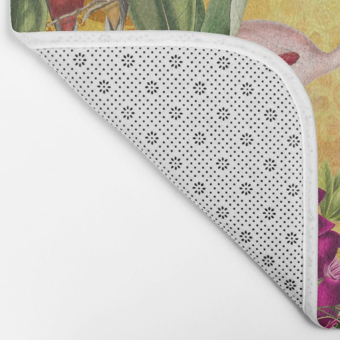 Tropical Flamingo Island Bath Mat Gallery Image 2