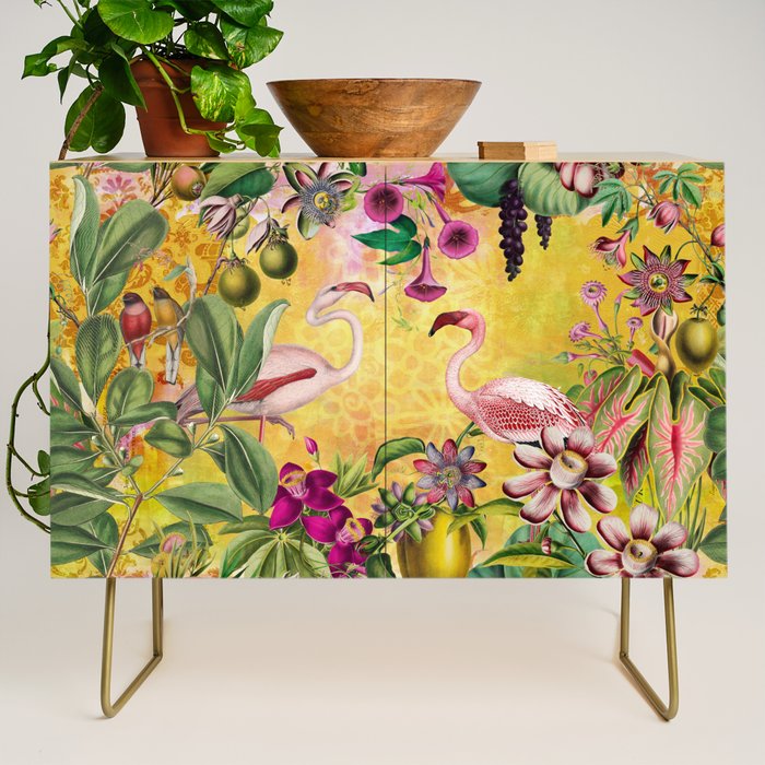 Tropical Flamingo Island Credenza Gallery Image 1