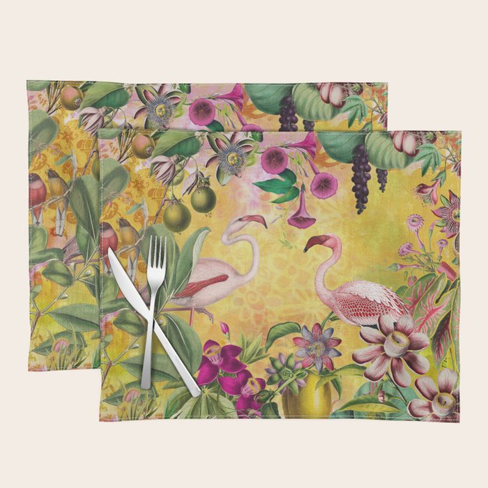 Tropical Flamingo Island Placemat Gallery Image 1