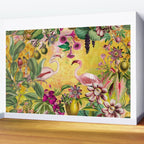 Tropical Flamingo Island Wall Mural Gallery Image 2