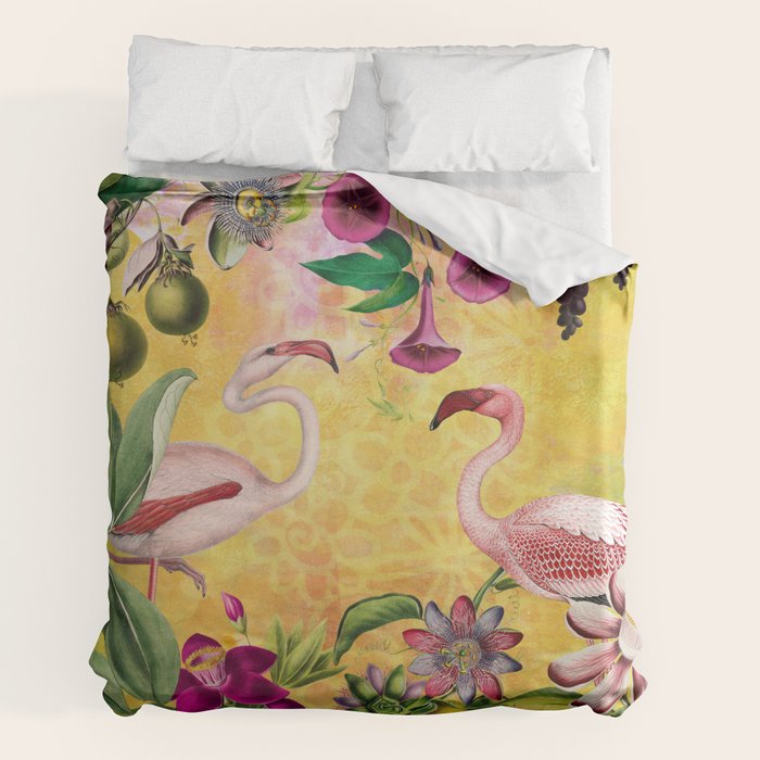 Tropical Flamingo Island Duvet Cover Gallery Image 2