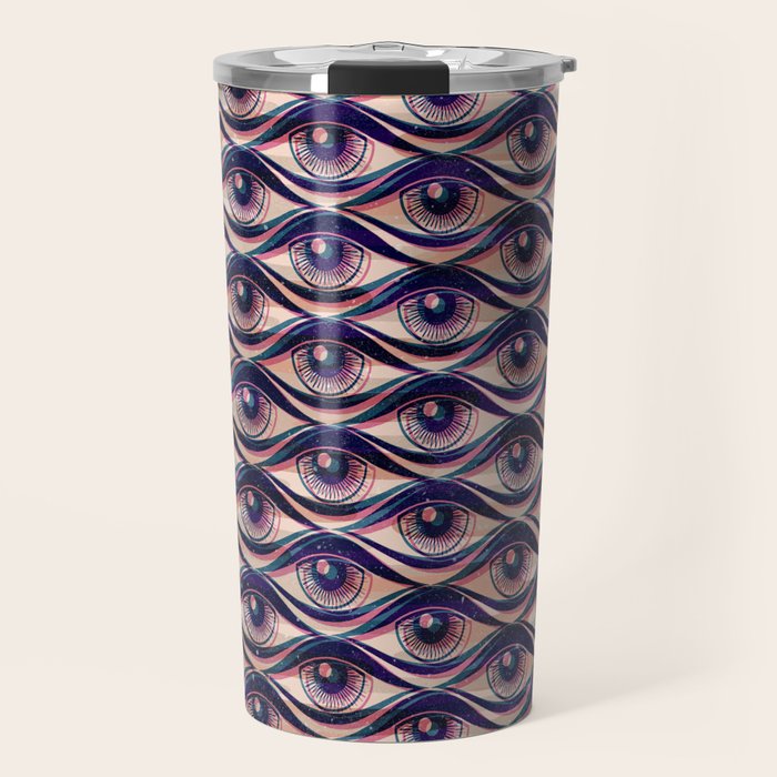Hypnotized - vintage violet  Travel Mug Gallery Image 1