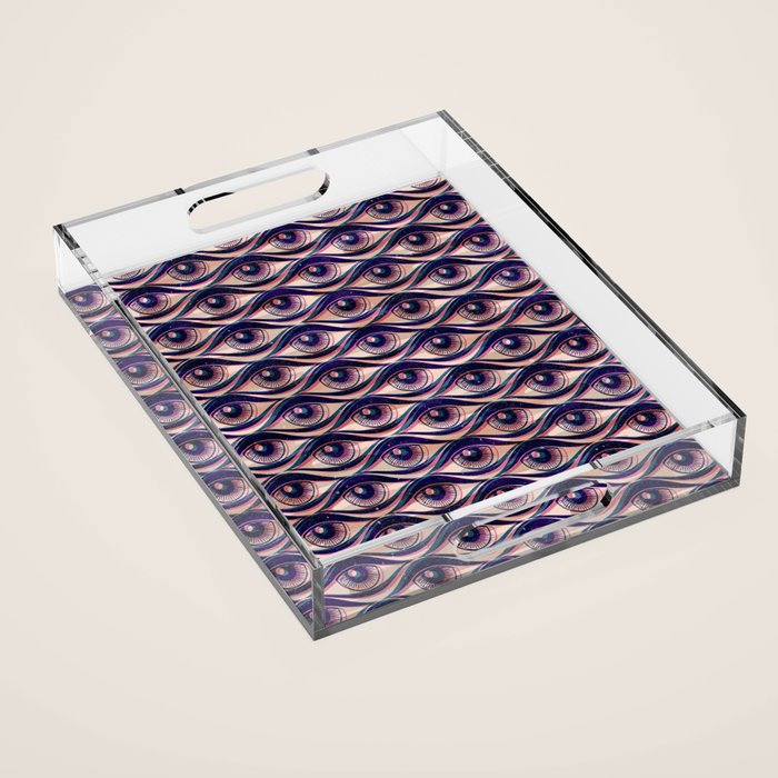 Hypnotized - vintage violet  Acrylic Tray Gallery Image 1