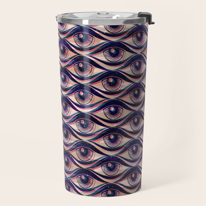 Hypnotized - vintage violet  Travel Mug Gallery Image 2