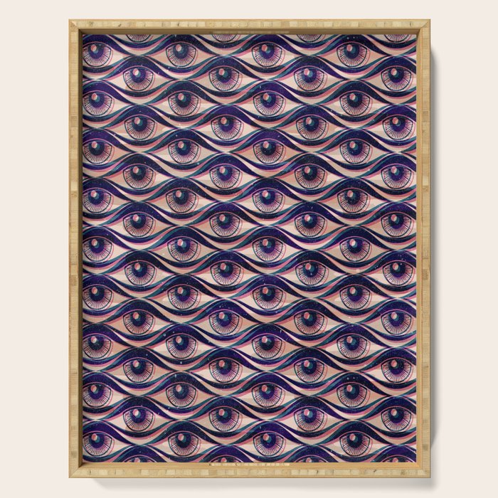 Hypnotized - vintage violet  Serving Tray Gallery Image 1