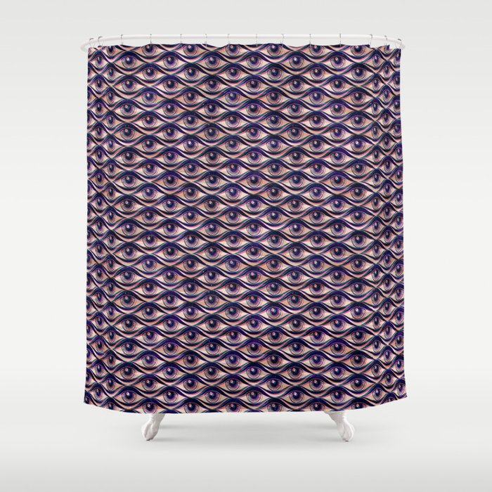 Hypnotized - vintage violet  Shower Curtain Gallery Image 1