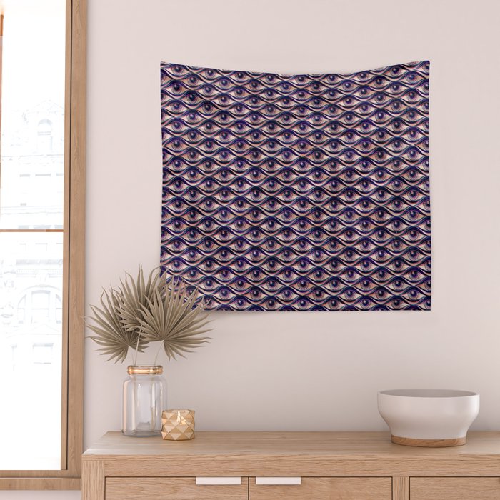 Hypnotized - vintage violet  Wall Tapestry Gallery Image 2