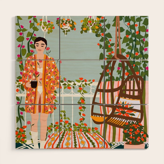 morning coffee Wood Wall Art Gallery Image 1