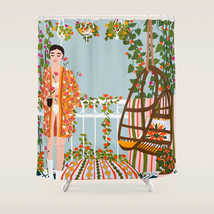 morning coffee Shower Curtain Gallery Image 1