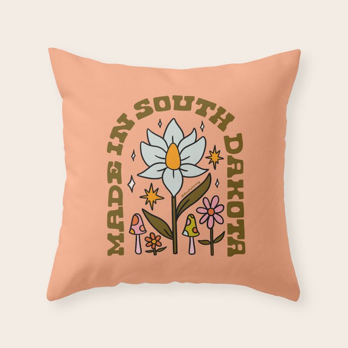 Made In South Dakota Throw Pillow Gallery Image 1