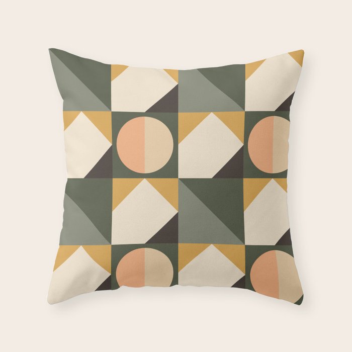 Mid Century 28A Throw Pillow Gallery Image 1