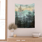 Pine Trees Wall Tapestry Gallery Image 2