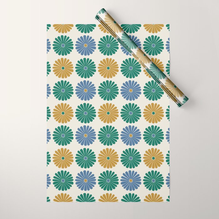 Retro Summer Daisies X Wrapping Paper Gallery Image 1