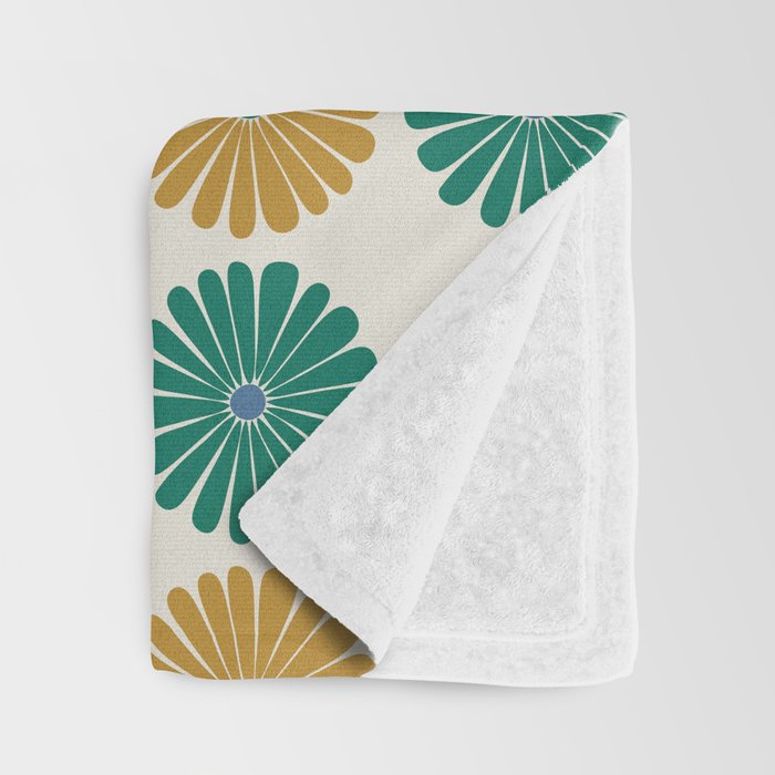 Retro Summer Daisies X Throw Blanket Gallery Image 3
