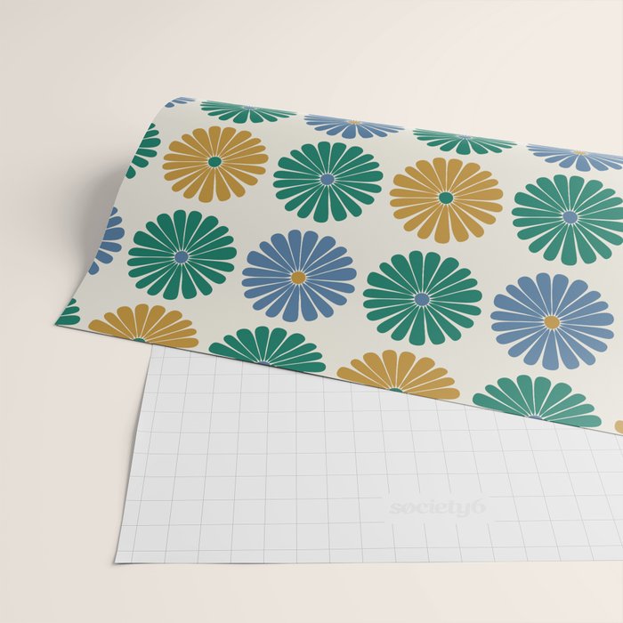 Retro Summer Daisies X Wrapping Paper Gallery Image 2