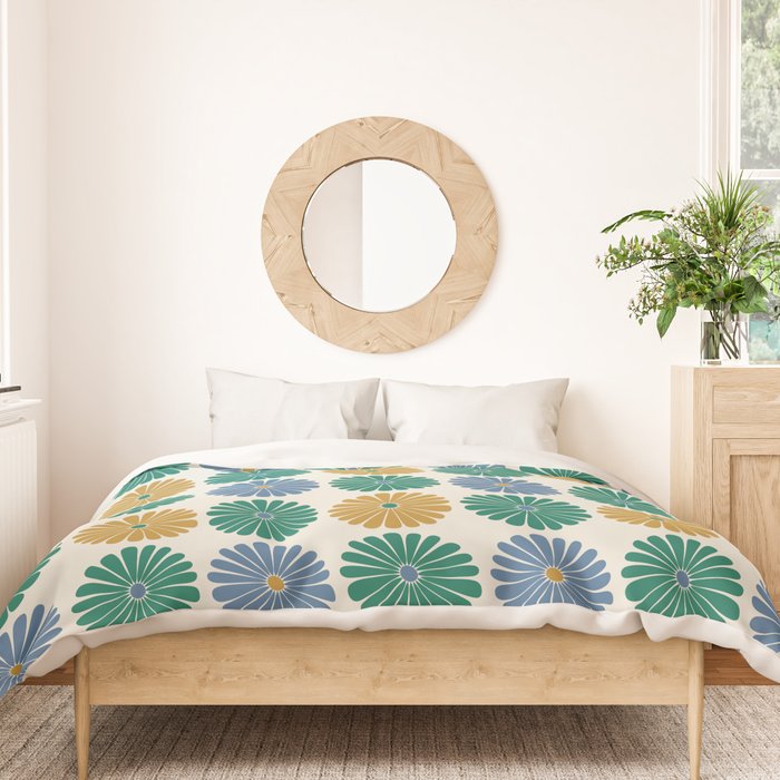 Retro Summer Daisies X Duvet Cover Gallery Image 3