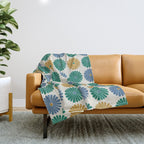 Retro Summer Daisies X Throw Blanket Gallery Image 1