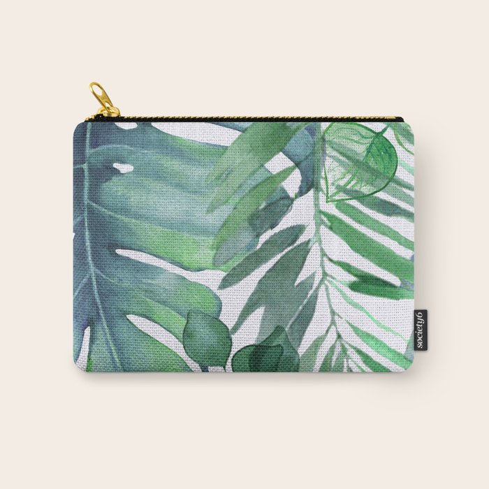 Tropical  Leaves Carry All Pouch Gallery Image 1